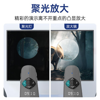 ASiNG大行A81 双激光笔 教师用ppt翻页笔 LED屏希沃白板演讲笔时间显示倒计时 聚光放大双接口32G绿光