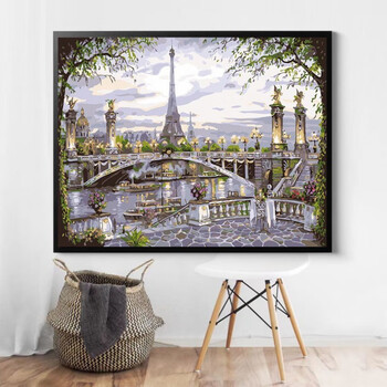 数字油画铁塔价格报价行情- 京东