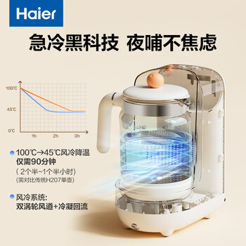 海尔恒温电热水壶1.5L 婴儿调奶器保温除氯烧水壶 家用智能定量出水泡奶粉 防干烧泡茶壶热水壶D151W
