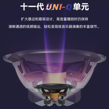 KEF Q350 HiFi无源书架音箱 同轴发烧级家庭影院音响2.0 高保真桌面扬声器   胡桃木色 一对