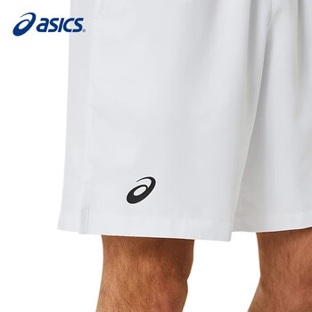 亚瑟士（asics）男式透气速干运动跑步法网9英寸短裤男 2041A261-100法网白色 L