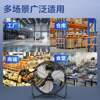 美的（Midea）工业风扇趴地扇商用20寸大风力电风扇工厂车间仓库大功率强力趴地风扇地扇台地扇坐地扇 FT45-25B