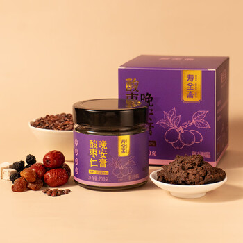 寿全斋酸枣仁膏酸枣仁百合茯苓茶晚安膏桂圆红枣桑椹山药陈皮养生茶200g