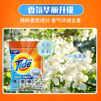 汰渍洗衣粉【家庭装 实用款】二合一洗衣粉深层洁净茉莉3KG