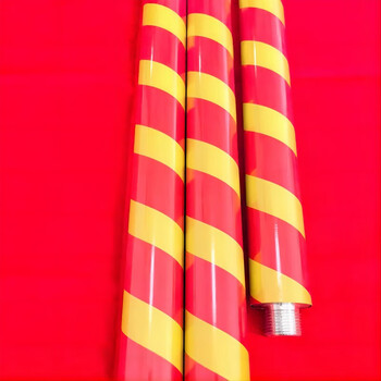 音米yinmi 仪仗队旗杆 检阅兵式授旗杆 红黄条纹手持仪仗旗杆 3.3米仪仗队旗杆