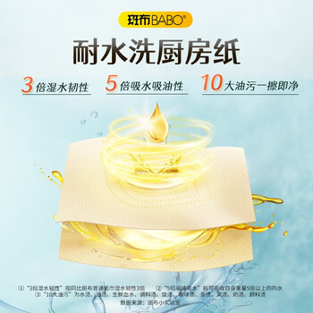斑布（BABO）纸巾清洁懒人抹布80抽2卷*5 BYFJ80B2
