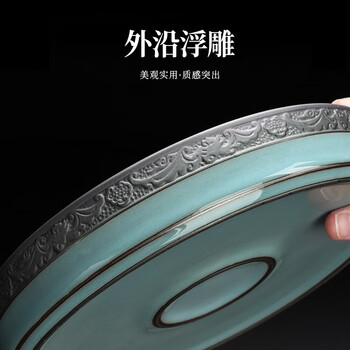 璞器哥窑普洱茶饼茶叶罐陶瓷密封罐储物罐茶叶收纳盒功夫茶具配件