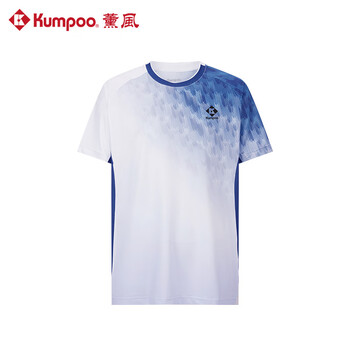 薰风（KUMPOO）羽毛球服男女透气速干舒适休闲训练服K241M-1037 蓝色（男款）M
