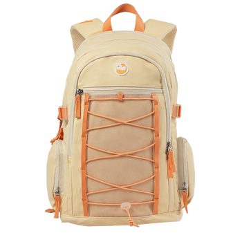 川崎（KAWASAKI）羽毛球包双肩休闲背包男女款运动包独立鞋仓鲸梦C8243 奶黄色