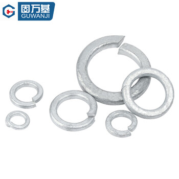 固万基（GUWANJI） 弹簧垫圈 热镀锌弹垫碳钢热浸锌开口弹性垫圈 M12[100个/包]
