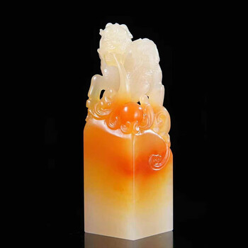 印材 福州寿山石 12cm 楽天市場】篆刻用印材 『寿山石印材』 鈕付 錦