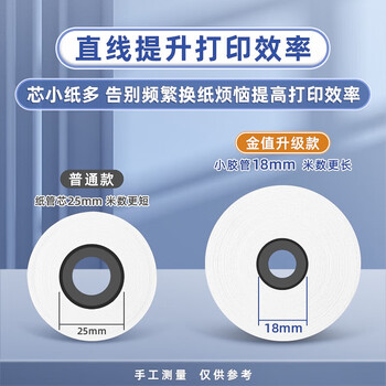 金值热敏收银纸57*50mm 小票打印纸京东美团外卖餐饮酒店超市收银刷卡机打印纸100卷-18米/卷 足米数 金值热敏收银纸57*50mm 小票打印纸京东美团外卖餐饮酒店超市收银刷卡机打印纸100卷-18米/卷 足米数