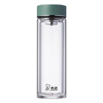 希诺 XN-6615 双层玻璃杯 240ml 颜色随机