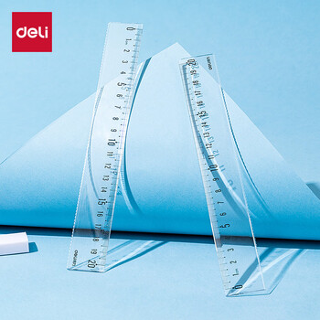 得力(deli)透明20cm学生直尺 高考中考考试绘图制图波浪边尺子 单个装尺子 得力(deli)透明20cm学生直尺 高考中考考试绘图制图波浪边尺子 单个装尺子