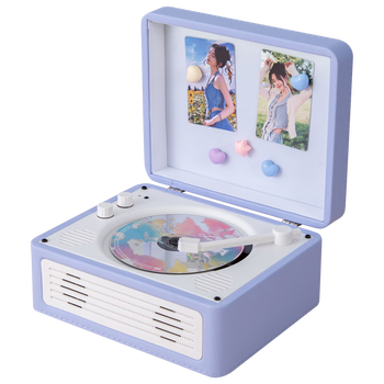 YEARS STAY时光岁月一体式CD机发烧友专辑播放器复古CD播放机唱片机桌面蓝牙音响音箱cd机生日礼物浅紫SG1996