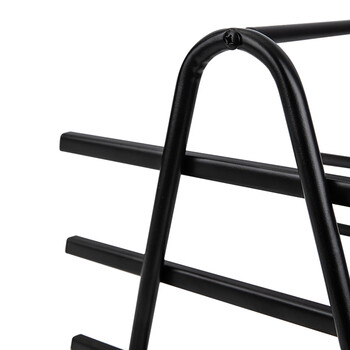 得力（deli）四层金属文件盘 文件置物架/资料架/文件篮 桌面档案收纳盒 托盘可前后移动 黑色9184