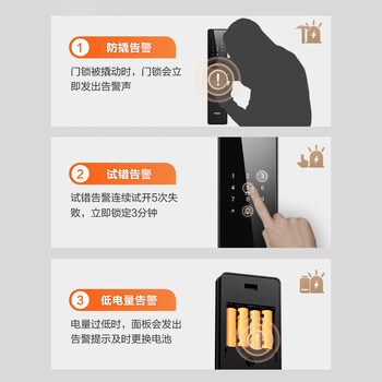 海尔（Haier）智能门锁密码锁入户门指纹锁防盗门锁门卡电子锁T15智能家居
