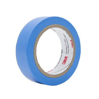 3M电工绝缘胶带汽修线束胶带家装无铅耐磨防潮 蓝色 十卷装 150#