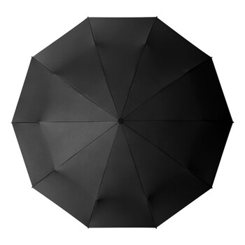 雨笙实木柄10骨三折自动伞晴雨两用遮阳伞雨伞 黑胶黑色木柄三折10k