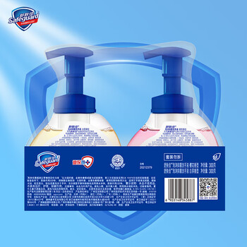 舒肤佳 泡泡洗手液（樱花+白茶）300gX2瓶【促销】呵护 健康抑菌99.9% 