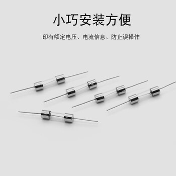 汇君 带引脚保险管保险丝熔断器250V保险丝引线 3*10mm带引脚慢熔 0.5A(20个) 