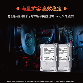 东芝（TOSHIBA）2TB 5400转 128MB SATA接口 机械硬盘 台式机硬盘 数据恢复服务(DT02ABA200)