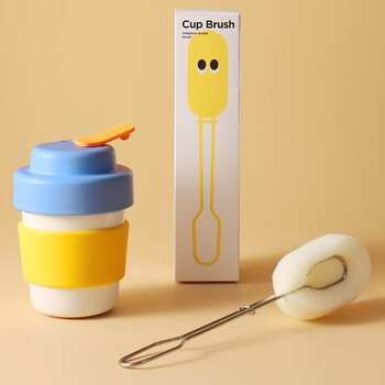 chakolab仿丝瓜络不锈钢杯刷水杯配件快速沥干不易发霉干净卫生可拆卸