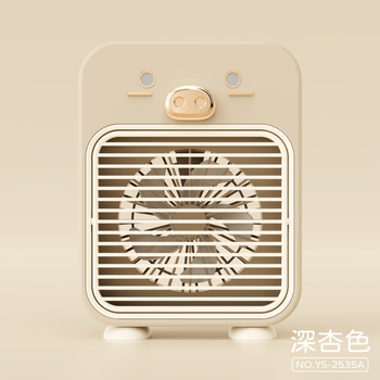 欧利文新款喷雾小风扇加湿器usb小型便携式办公室水雾化电风扇二合一桌面宿舍充电制冷器风宝 棕色