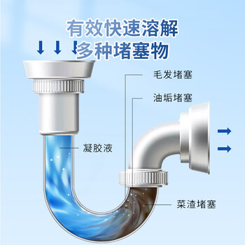 箭牌管道疏通剂强力溶解下水道疏通剂除臭马桶卫生间疏通液500ml*3瓶