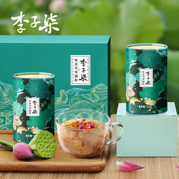 李子柒桂花坚果藕粉年货礼盒 营养代餐 350g*2罐 送父母长辈老人礼物 李子柒桂花坚果藕粉年货礼盒 营养代餐 350g*2罐 送父母长辈老人礼物