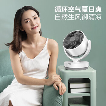 艾美特（AIRMATE）空气循环扇桌面台式小风扇家用电风扇遥控摇头电扇 CA15-R27