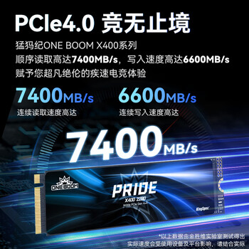 金胜维（KingSpec）2TB SSD固态硬盘M.2接口PCIe4.0 读速7400MB/s NVMe1.4 TLC颗粒台式机笔记本通用ONEBOOM猛犸纪