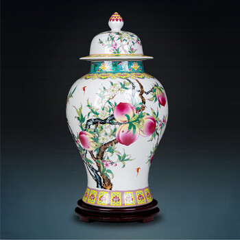 清時代 粉彩 茶葉罐 清時代 粉彩 茶葉罐