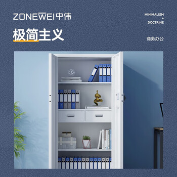 中伟（ZHONGWEI）保密柜文件柜铁皮办公档案柜员工资料柜钢制保险柜智能锁通门带抽