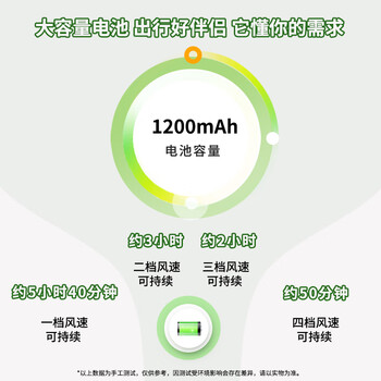 晨光（M&G）手持风扇 风扇小型迷你便携式手持小风扇 夏季便携式户外露营usb风扇 黑色ARC925ECA