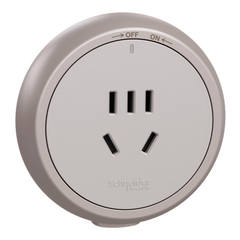 施耐德电气轨道插座可移动墙壁挂无线多功能电源插排可搭配白咖轨道五孔咖色