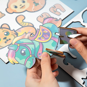 齐心（COMIX）儿童手工DIY套装3D立体水画板清水上色拼图积木 益智启蒙重复使用安全环保幼儿园礼物DS-525