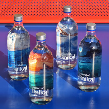 优活家丽珍贝加尔饮用天然水750ml*6瓶 玻璃瓶整箱大瓶装进口水高端商务