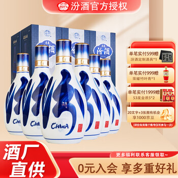 ★最終値引き★中国白酒 杏花村 青花汾酒 500ml 53度 2本セット O1CN01IK3rce29no4hMFumE_!!