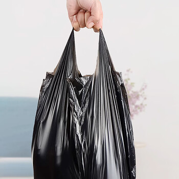 Sodolike尚岛背心垃圾袋300只1丝黑色50*65cm*10卷点断大号手提厚垃圾袋