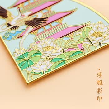 优学库武汉四季金属冰箱贴创意特色城市四季黄鹤楼冰箱贴文创纪念品套装夏季入职礼品