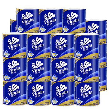 维达（Vinda）有芯卷纸200克60卷筒纸巾 V4073蓝色经典有芯卫生纸提装 v