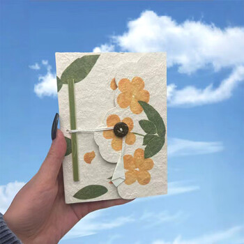 空色尼泊尔手工本猫头鹰32张11*15cm手账本diy素材日记本复古旅行高颜值网红手账本纸加厚手工本口袋本