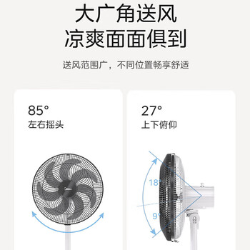 美的(Midea)电风扇 家用七叶落地扇 台立两用 轻音节能摇头强风电风扇 FSA40SLB 美的(Midea)电风扇 家用七叶落地扇 台立两用 轻音节能摇头强风电风扇 FSA40SLB