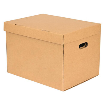 泰档档案箱空白连体纸箱会计凭证收纳箱办公纸箱 大号45*34.5*25cm 10个装 K4534525-10