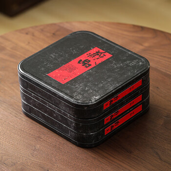 茶艺贵族优选马口铁镀锡普洱茶收纳盒单个装防尘防潮茶叶密封存储白茶饼盒