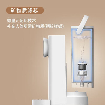 JMEY集觅 台式即热饮水机 桌面台式小型饮水器 便携家用两档水量智能双显抗菌水箱【T2白色】