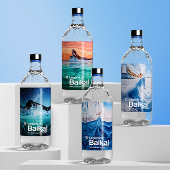 优活家丽珍贝加尔饮用天然水750ml*6瓶 玻璃瓶整箱大瓶装进口水高端商务