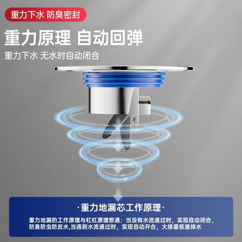 佳立方防臭地漏芯全铜通用下水道防臭神器过滤防堵卫生间防反味密封塞