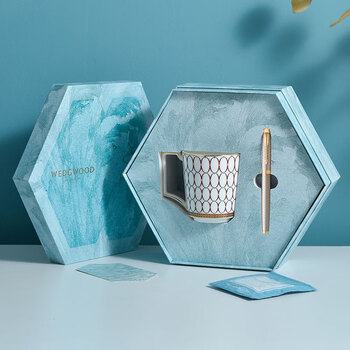 Wedgwood威基伍德红粉年华马克杯套装＋派克IM暮光之城墨水笔